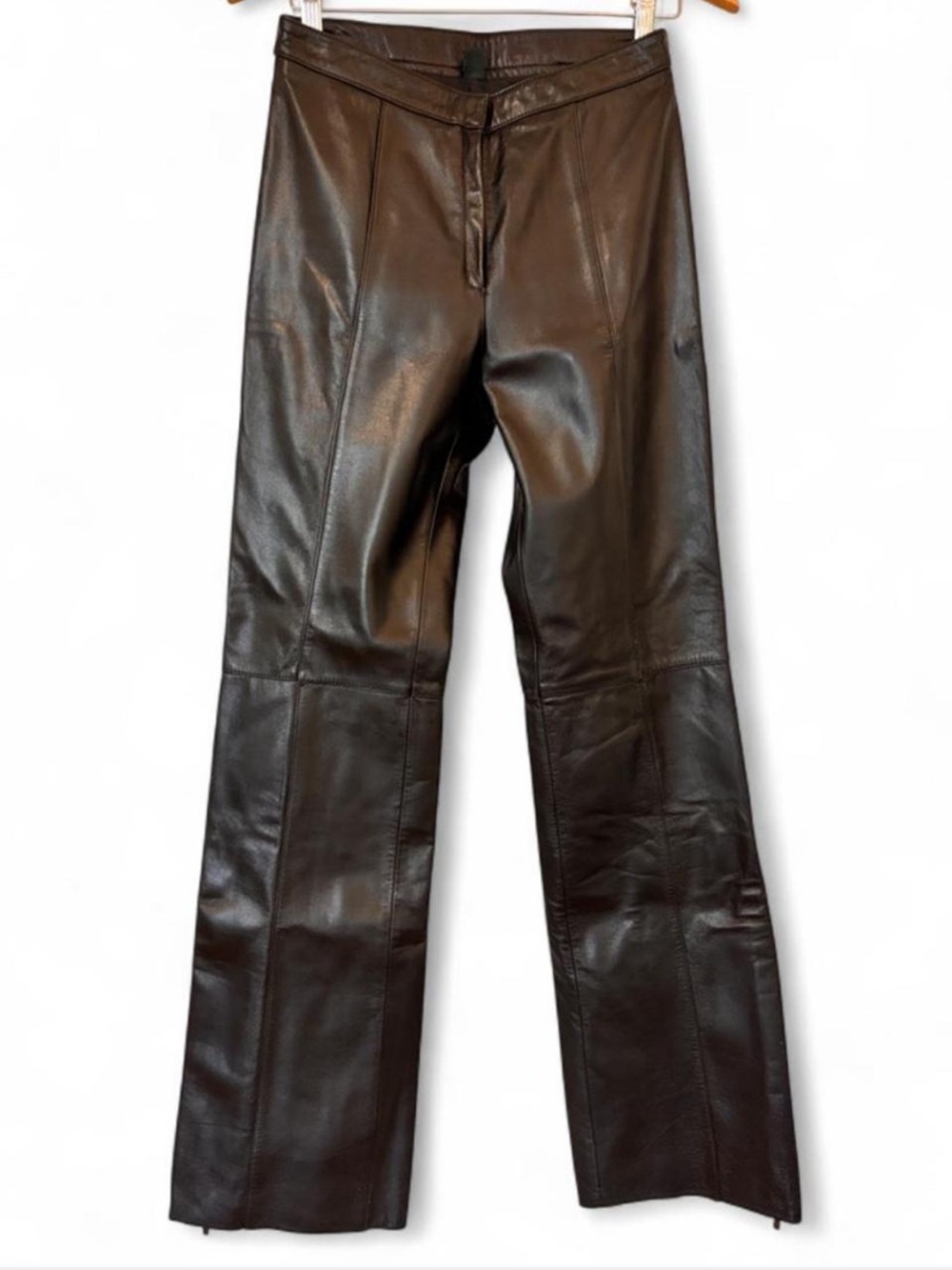 Vintage Danier Black Leather Pants 28 W 33 L
